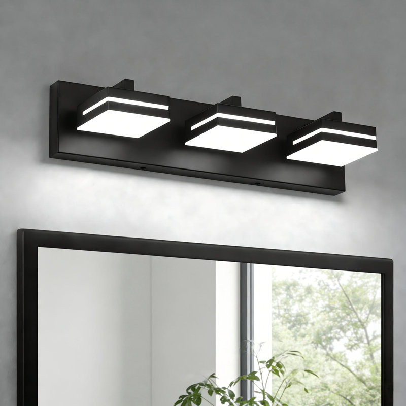 Luminaire de salle de bain 19,7 po à 3 lumières DEL à intensité variable 5500K sur miroir, Trois lumières