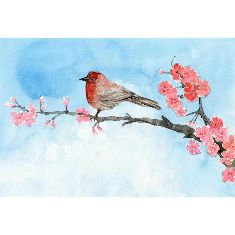 The Cherry Blossoms IIII - Painting Print, 51cm H x 76cm W, Wrapped Canvas