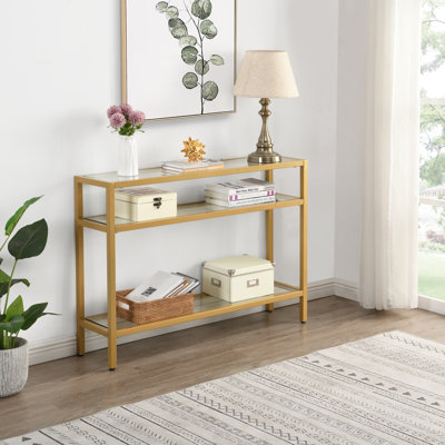 Console contemporaine à 3 niveaux en verre 42 po Contemporary