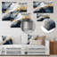 Gold And Blue Abstract Marble Ink I - Marble Wall Decor-2066935605