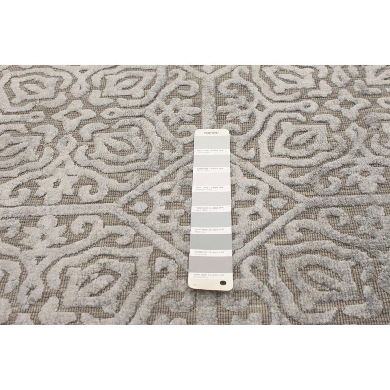 Tapis gris tissé à la main