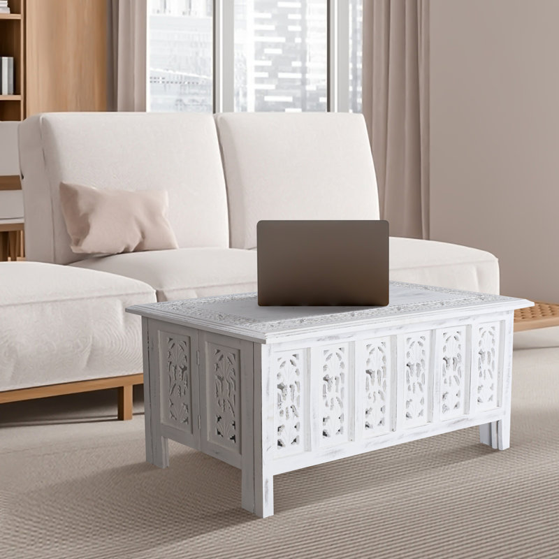 Haymarket Solid Wood End Table, White