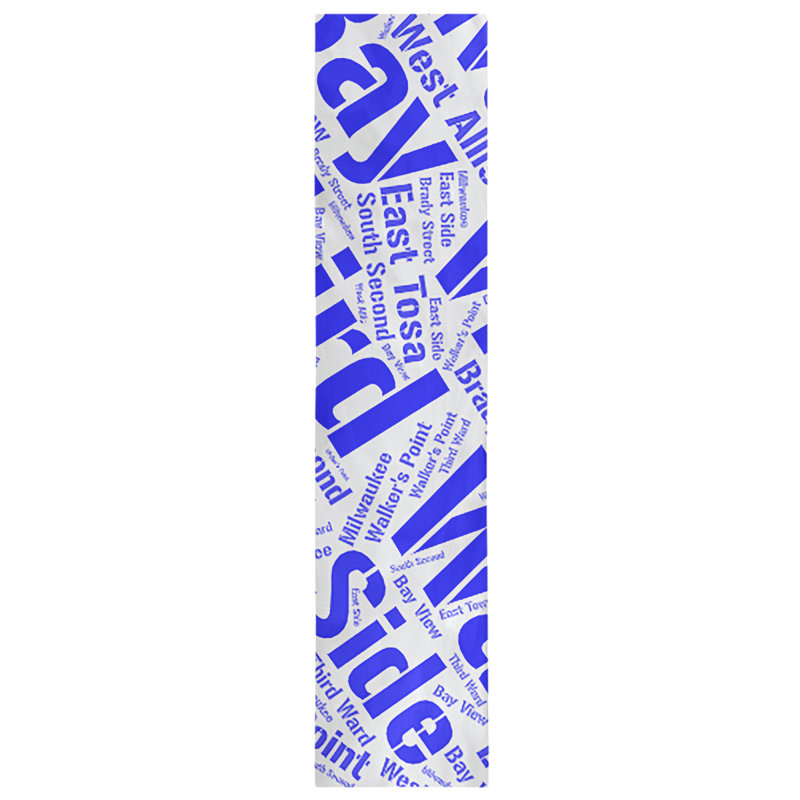 Chemin de table blendtable en coton, 72 po x 16 po, Bleu, Milwaukee