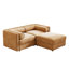 Élégant canapé 2 places en chenille bleue avec siège de rangement repose-pieds, dossier cylindrique et accoudoirs, causeuse moderne en tissu avec espace de rangement caché-130075556
