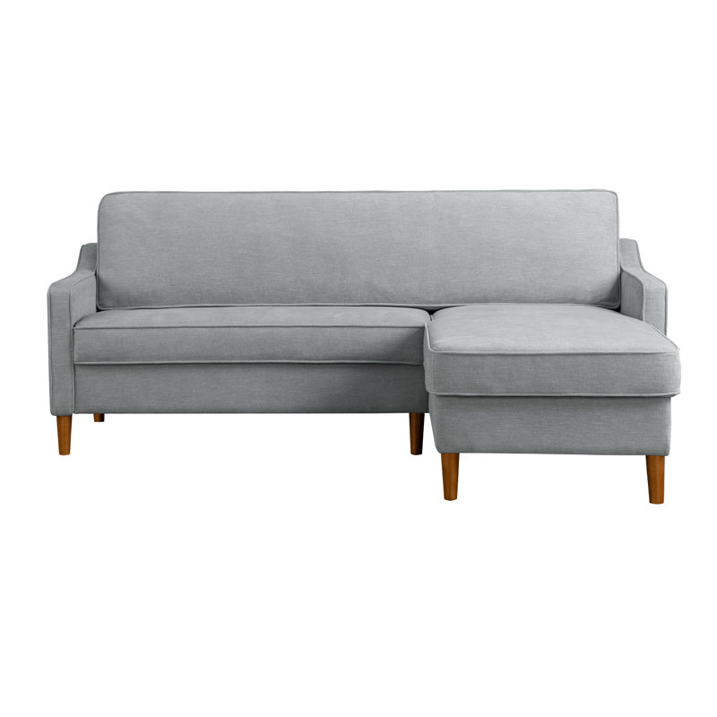San Marino 83.5" Sectional Light Gray Woven Polyester