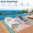 Waterproof Outdoor Area Rug - Geometric Patio Carpet, UV Resistant, Easy Clean, Lightweight & Durable Garden Deck Mat-473305640-473305638