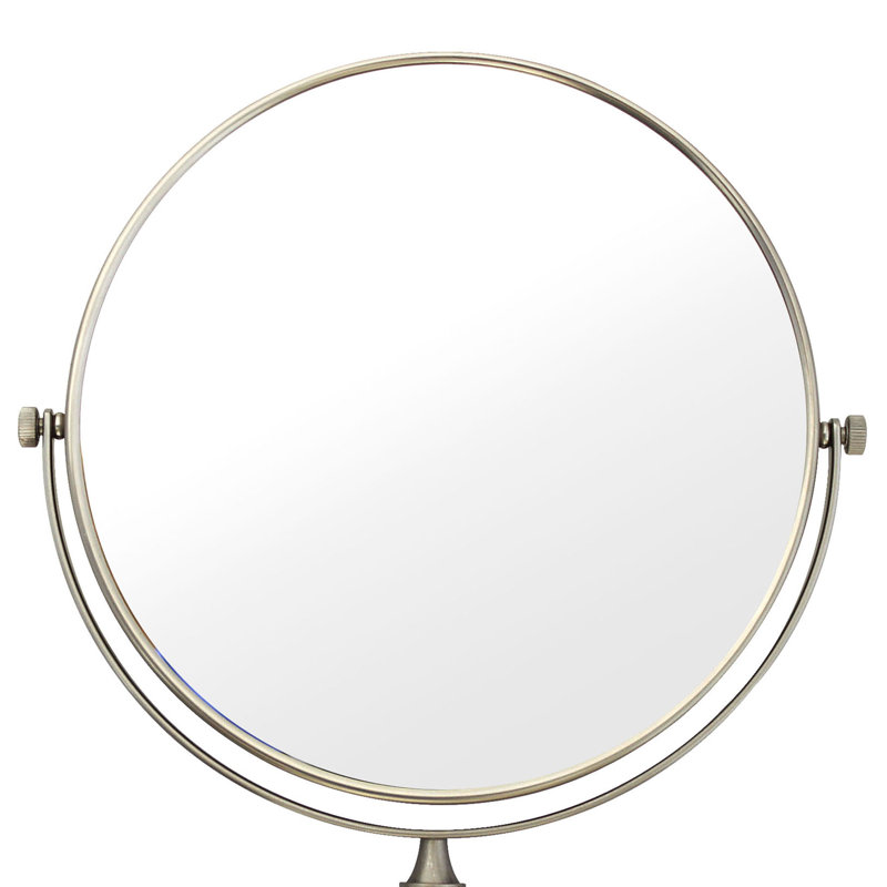 Zora Metal Wall Mirror, Satin Nickel