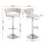 Ensemble de 2 tabourets de bar, avec repose-pieds chromé et base pivotante en velours à hauteur réglable et tabouret de bar simple chromé