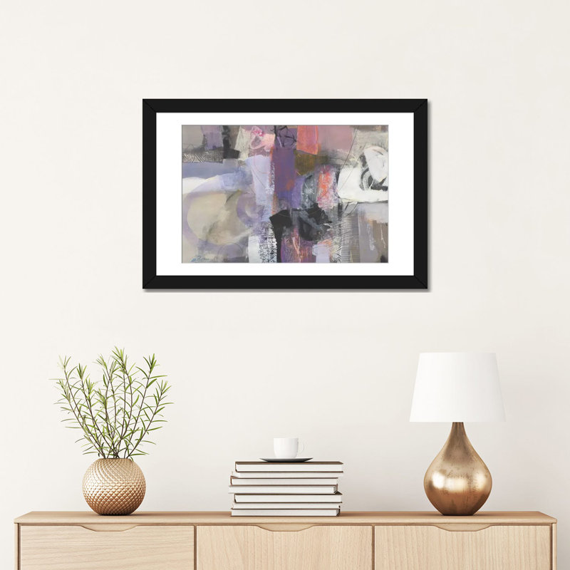 « tempo fa », impression sur toile, Papier beaux-arts encadré noir, Blanc, H 16 po x l 24 po x P 1 po