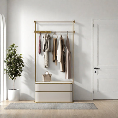 Luxury Wardrobe with Stainless Steel Frame
