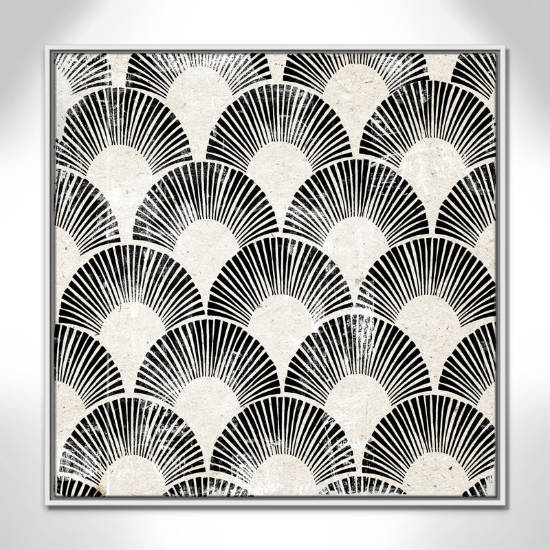 «White Art Deco III» par Aimee Wilson, Toile avec cadre, 31.5'' W x 31.5'' H, Flotteur blanc