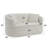Beige Chenille Loveseat Sofa