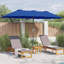 Garden Parasol Polyester and Aluminium Outdoor Shade UV Sun Protection-1543355940