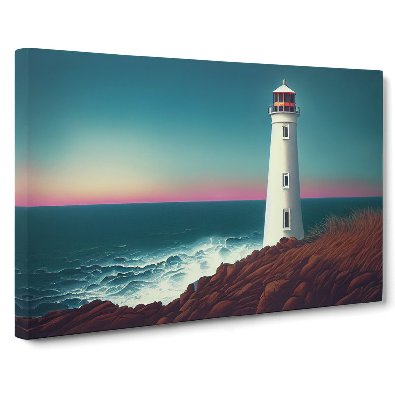 Classic Lighthouse Sunrise - Wrapped Canvas, 50cm H x 76cm W x 3cm D