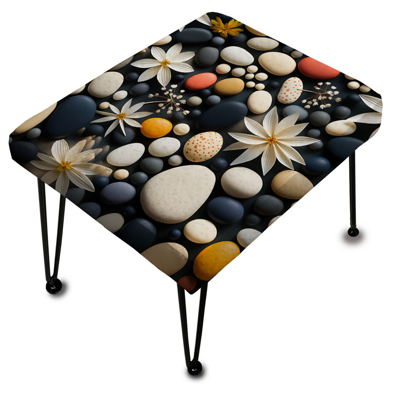 Collage Sandy Costal Seashell - repose-pieds rectangulaire bord de mer