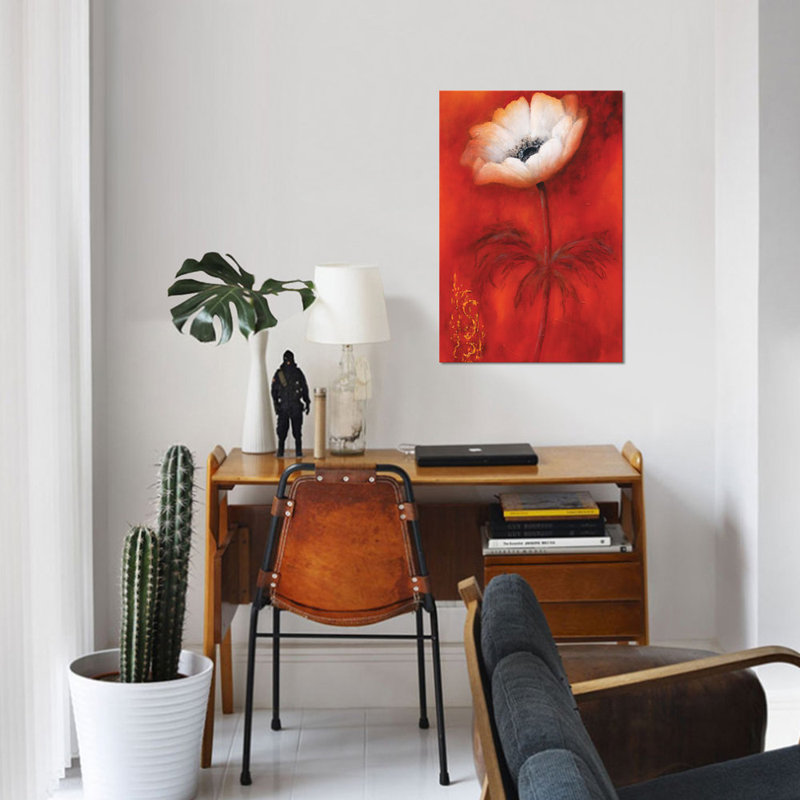 «Anemone I», reproduction sur toile, H 12 po x l 8 po x P 0,75 po, Pas de tapis, Toile tendue