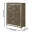 Commode 5 tiroirs Skylar, finition champagne foncé