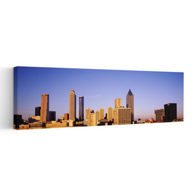 Skyscrapers In A City Atlanta Georgia USA by James Schwabel - Wrapped Canvas Panoramic Print
