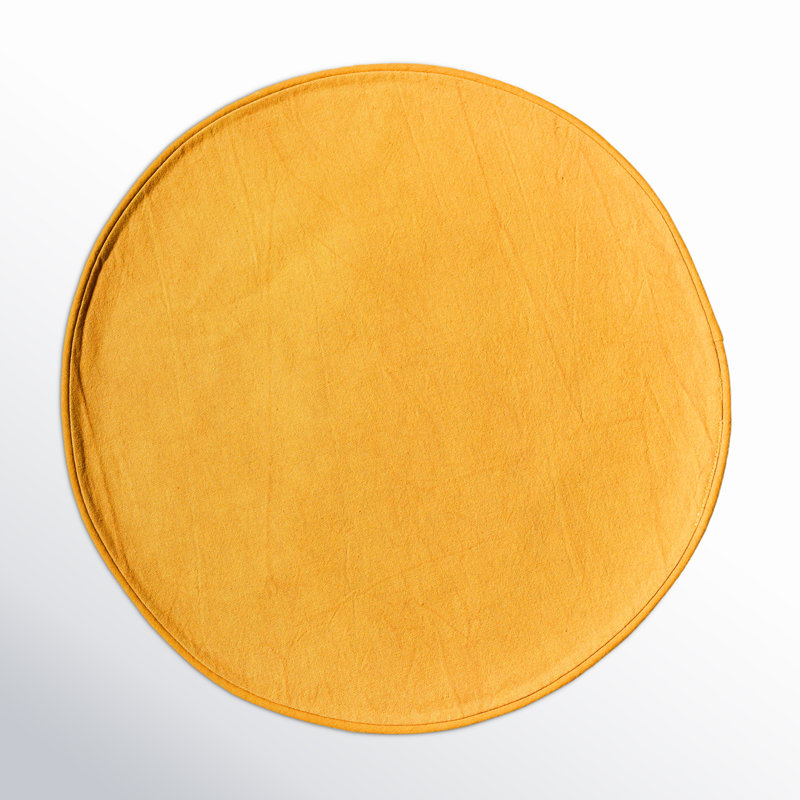 Blush And Pine Color Block Round Placemat Set Of 4, Brass