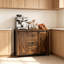 Buffet rustique Farmhouse avec portes coulissantes et rangement réglable