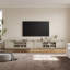 Meuble télé moderne avec rangement et tablettes, console de divertissement pour téléviseurs de 50 à 75 po.-1062011370