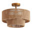 Lampe suspendue zen style japonais avec finition en bois et corde tissée-61391448