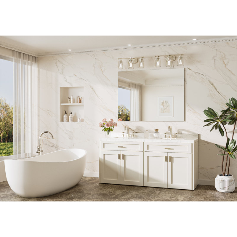Miroir de salle de bain moderne et contemporain sans cadre, Rectangulaire, 36 po x 48 po