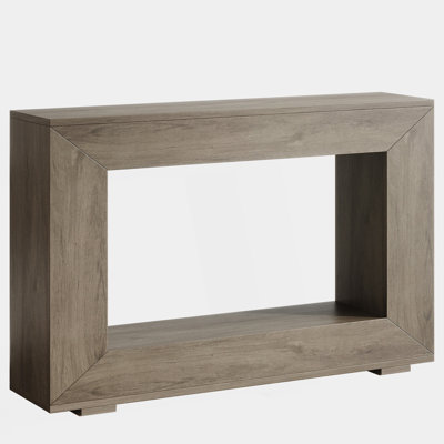 Farmhouse Console Table With Storage, Narrow Rustic Entryway Table With Open Shelf, Behind Couch Table