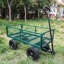 Les chariots de jardin Wagon Cart facilitent le transport du bois de chauffage (vert)