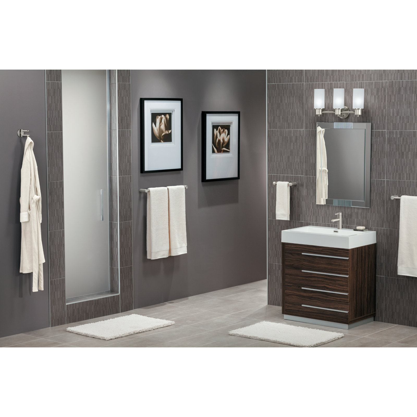 Align Wall Mounted Robe Hook, Brushed Nickel