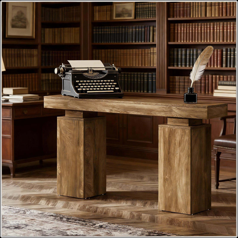 63" Rustic-Modern Console Table with Durable Construction