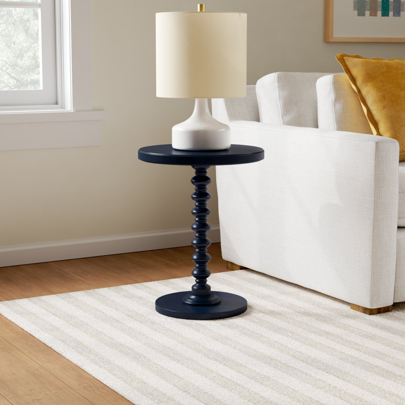 Fiama End Table, Navy Blue, 22.25" H x 17" W x 17" D