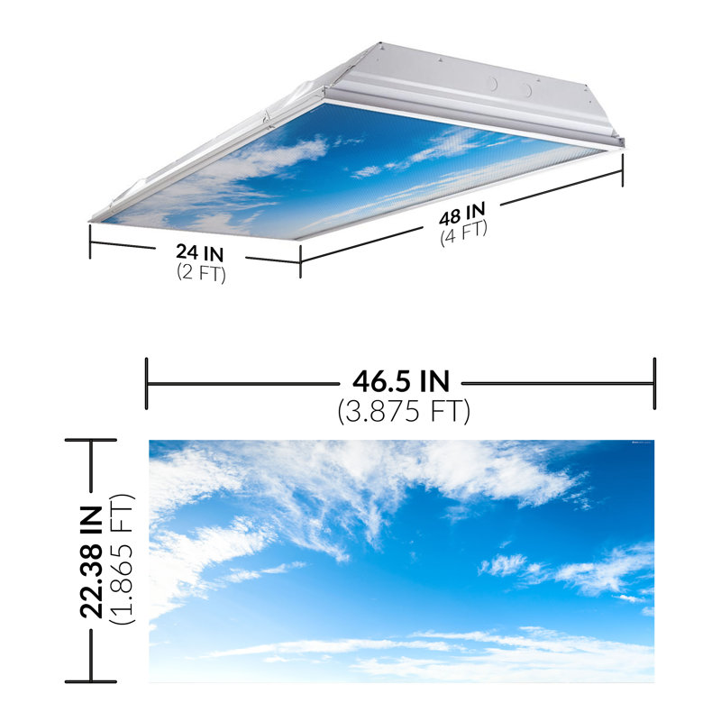 Octo Lights - Fluorescent Light Covers - Flexible Ceiling Light Diffuser Panels - Decorative Clouds - For Classrooms And Offices - 004