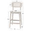 Tabouret de comptoir en bois massif Comyns