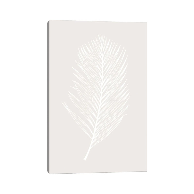 White Leaf by Design Fabrikken - Wrapped Canvas Gallery-Wrapped Canvas Giclée, 30.48 cm H x 45.72 cm W