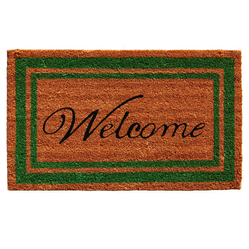 Stender Non-Slip Outdoor Doormat, Rectangle 1'6" x 2'6", Green