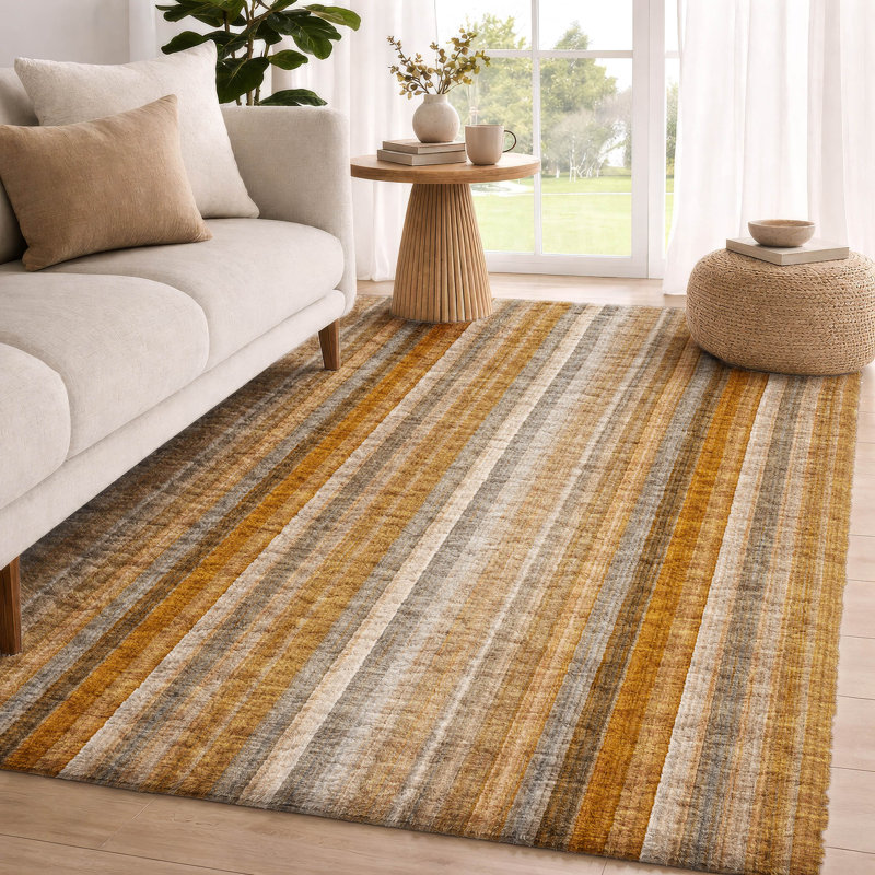 Tapis à poils longs de qualité supérieure lavable à la machine Dream ADS543, Paprika, 3' x 5'