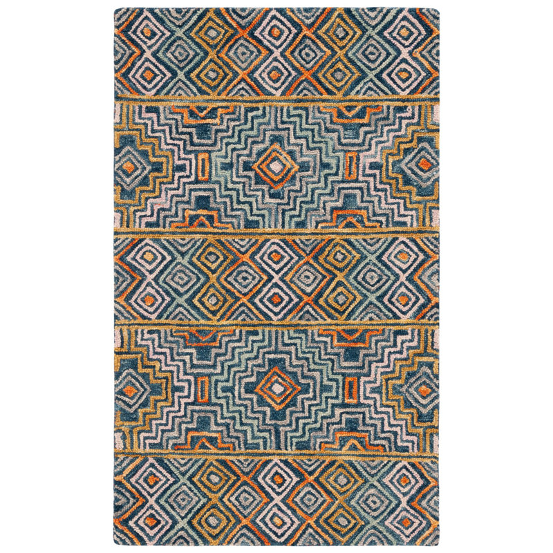 Deyoung Hand-Tufted Cotton Area Rug, Rectangle 2 pi x 3 pi