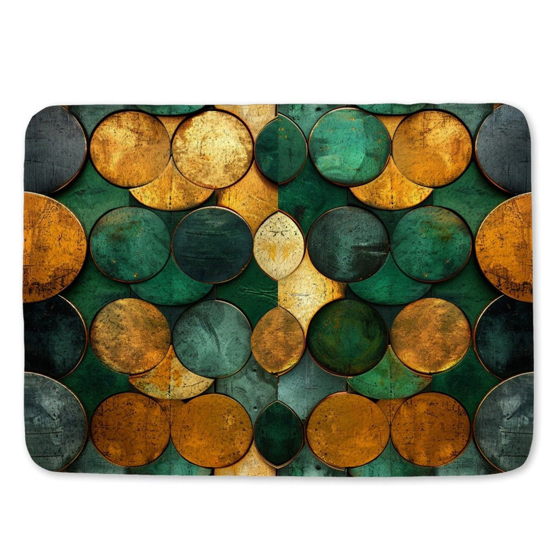 Tapis de salle de bain Rustic Circles