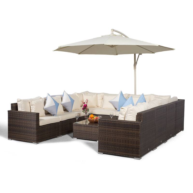 Yancey 5 Seater Rattan Corner Sofa Set