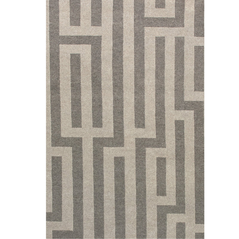 Wool Geometric Area Rug, Rectangle 3' x 5'