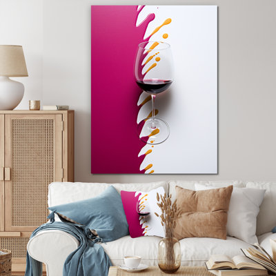 «Red Wine Glass», présentation sur toile