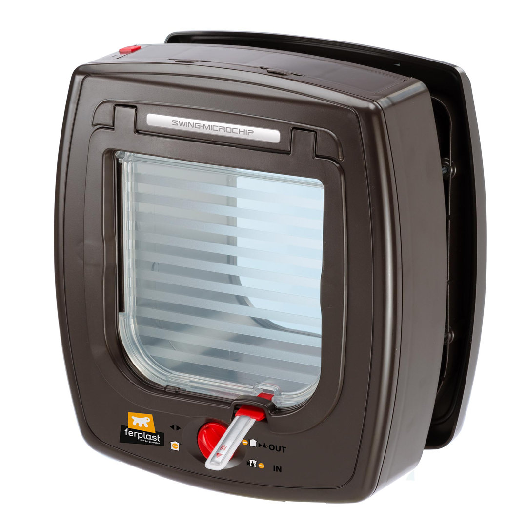 Ferplast Swing Cat Flap with Microchip Midwest Homes For Pets 