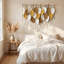 Grande tenture murale en macramé, style bohème, décoration intérieure, tapisserie tissée artisanale Weldomcor, motif de feuilles en macramé chic, décoration murale moderne et esthétique pour chambre, salon, chambre d'enfant ou bureau, 99 cm de large x 75 cm de long