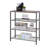 TRINITY Dark Gray 4-Tier Slat Shoe Rack w/ Console Top