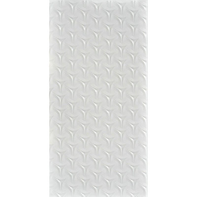 SAMPLE-Japanese Mirroflex 4Ft. X 10Ft. Glue Up Pvc 3D Wall Panels - Gloss White Paintable