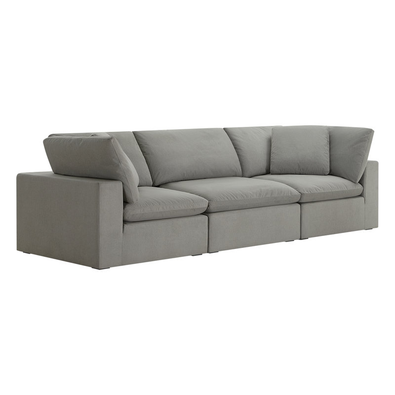 Canapé modulaire 3 pièces Calana Luxe, Ardoise, 3 pièces