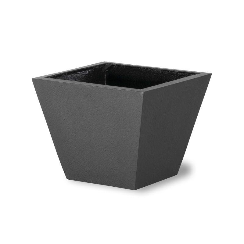 Vrtanes Geo Fibreglass Cachepot, 28cm H x 35cm W x 35cm D, Faux Lead