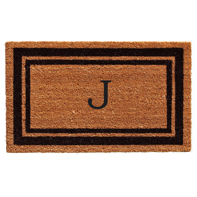 Tapis d'entrée antidérapant Stortz, Brun / Noir, J, Rectangle 2 pi x 4 pi