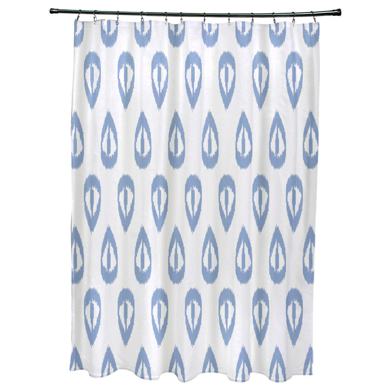 Rideau de douche Dalonta Ikat Tears, Bleu